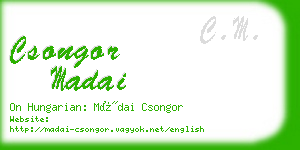 csongor madai business card